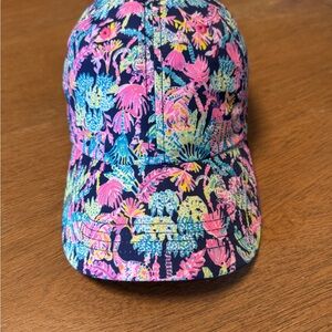 Lilly Pulitzer Pink and Blue Floral Hat Resort Style